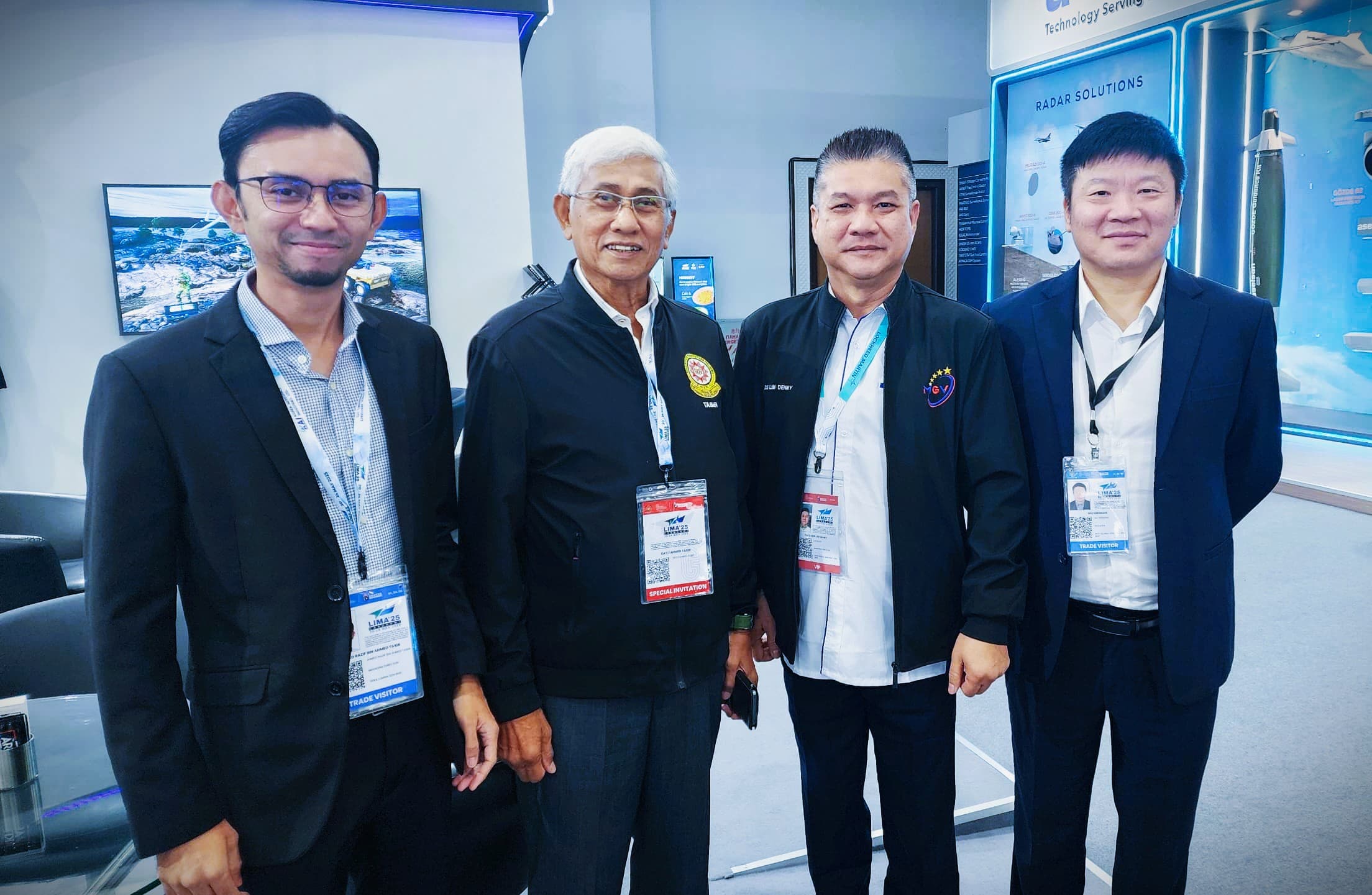 MGV leadership at LIMA 2025 — Ahmed Razif, Datuk Dr. Ahmed Tasir, Dato Seri Denny Lim and partners